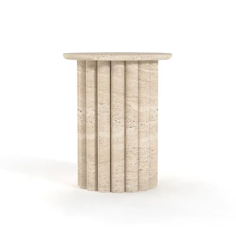 Simple Beautiful Wabi-Sabi Small Corner Table Decorate the Living Room Round Edged Table
