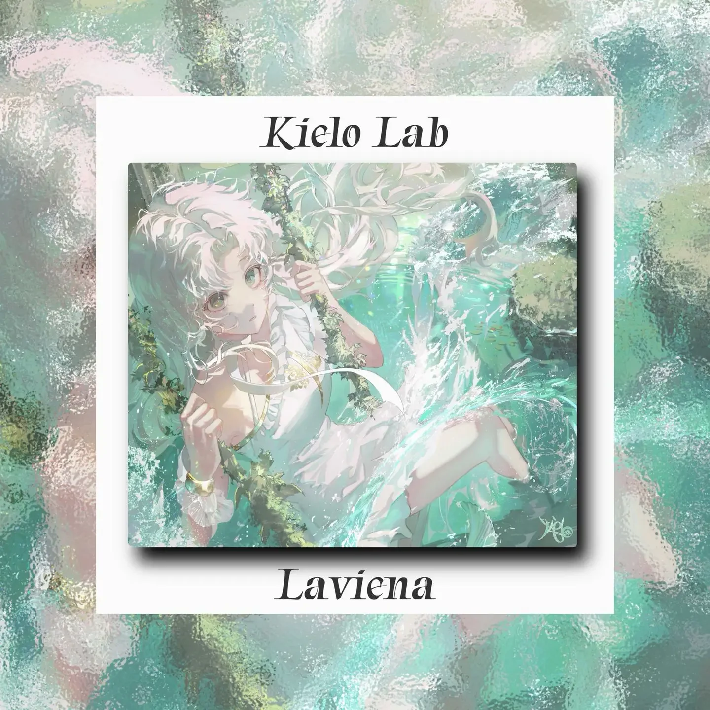 New Kielo Lab Laviena Tempered Glass Mouse Pad 490x420mm Anime Gaming Desk Mouse Mat for FPS Esports PC Gamer Accessory Gift