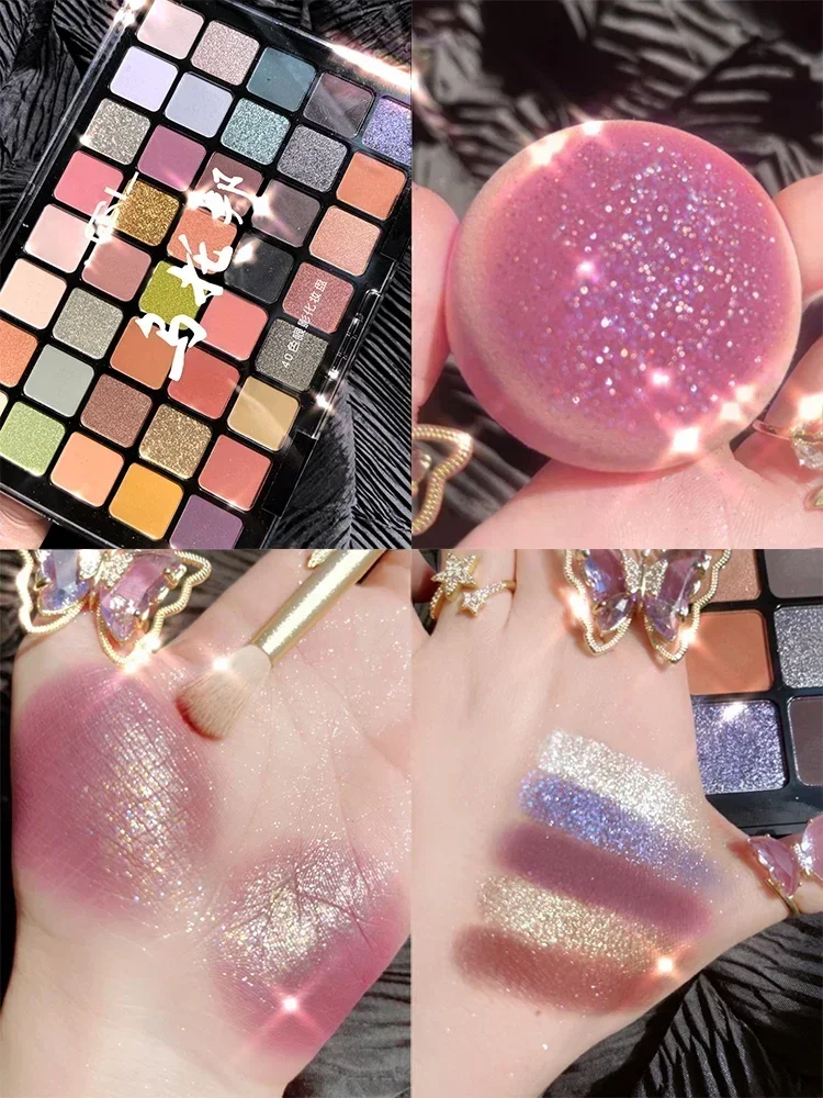 Original WUTUOBANG 40 cores paleta de sombra perolado brilho shimmer longa duração à prova d'água olho sha