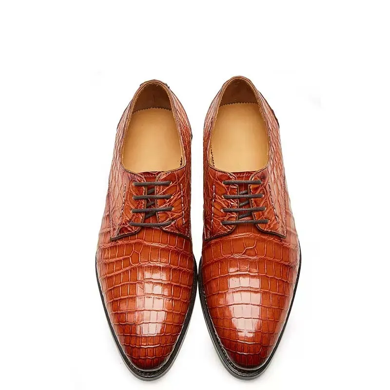 CWV  new  arrival men crocodile shoes Handmade men formal shoes Crocodile leather business dress shoes British fashion casual