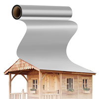 Self-adhesive Outdoor Roofing Waterproof Membrane 5 x 1m Sunscreen Roofing Panel Aluminum Foil Carport Shed Waterproof Roof Tape