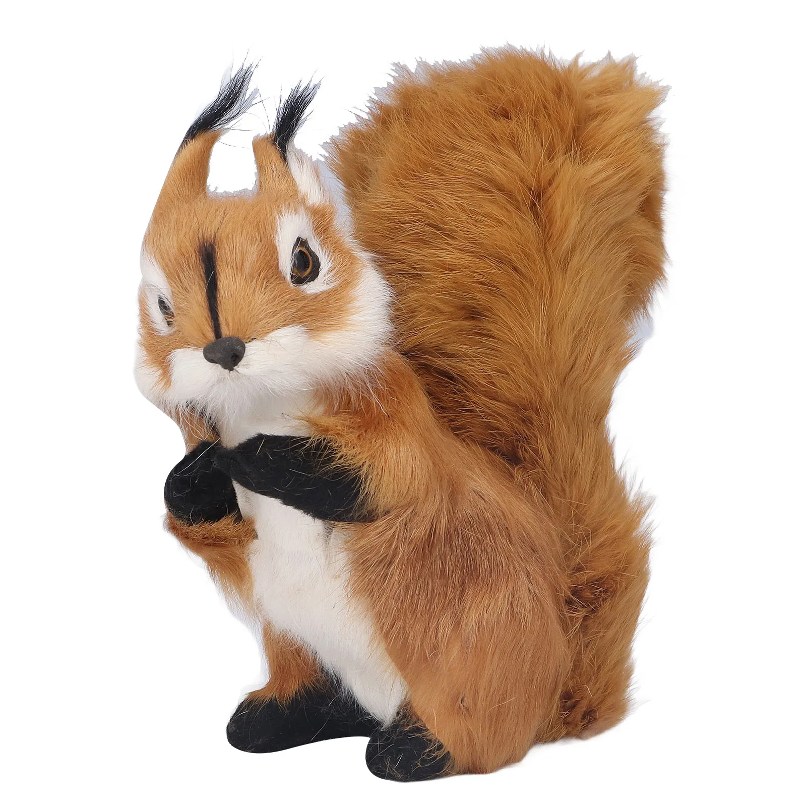 Simulation Squirrel Statue Cute Creative Lifelike Animal Desktop Craft Ornaments Home Room Garden Decoration