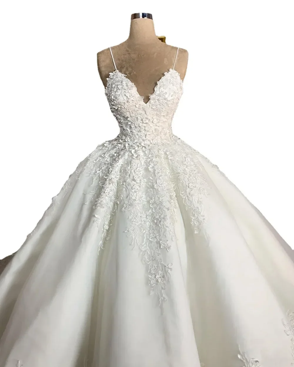 Vestidos De Novia personalizados con tirantes finos, Apliques De encaje, Vestido De Novia 2024, cola De corte, vestidos De Novia Vintage De talla grande