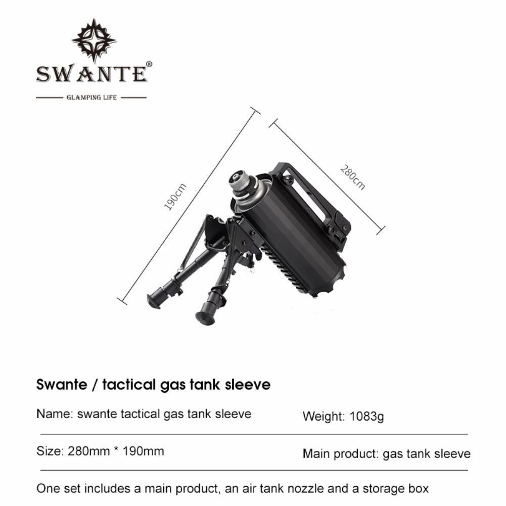 SWANTE Tactical Gas Can Protective Cover Outdoor Gas Tank Case Anti-Fall Gasoline Canister Protective Covers Air Bottle Sleeve