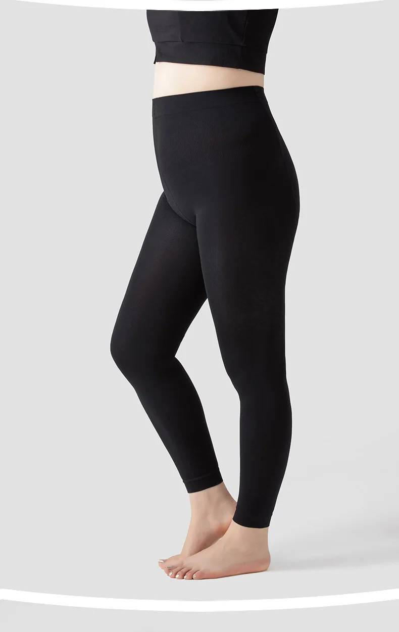 150g Damen Plus Size Strumpfhose Körper gewicht 80kg kann weich sein hohe Elastizität fußlos nackt schwarz Kompression strümpfe Bein tragen – Detail 12