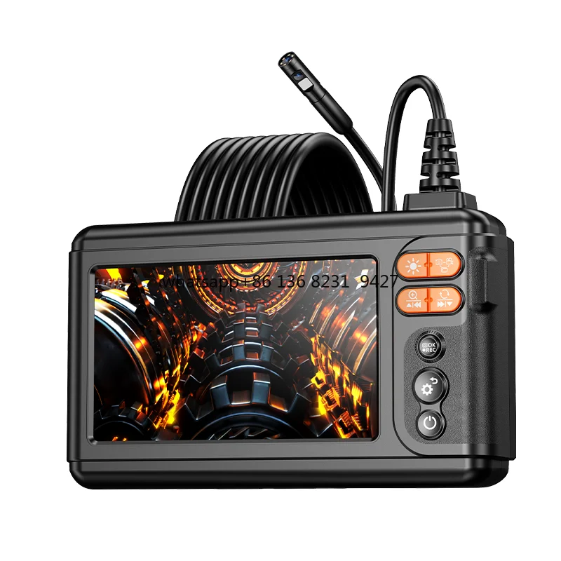 

C50 5-дюймовый полужесткий кабель с двумя объективами 8,5 мм, камера с глубоким скважином 5 м, мини-эндоскопическая камера для осмотра