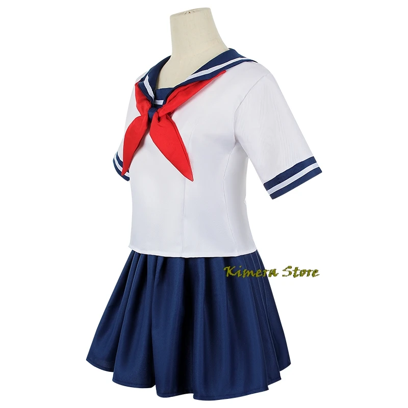 Spel Yandere Simulator Cosplay Kostuum Ayano Aishi Jk School Uniform Chan Vrouwen Outfit Matroos Pak T-Shirt + Rok Cosplay Cadeau