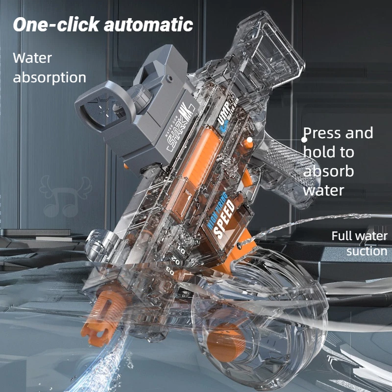 2024 Zomer Automatische Elektrische Ump45 Submachine Waterpistool Vecht Speelgoed Water Outdoor Strand Zwembad Speelgoed Volwassen Kids