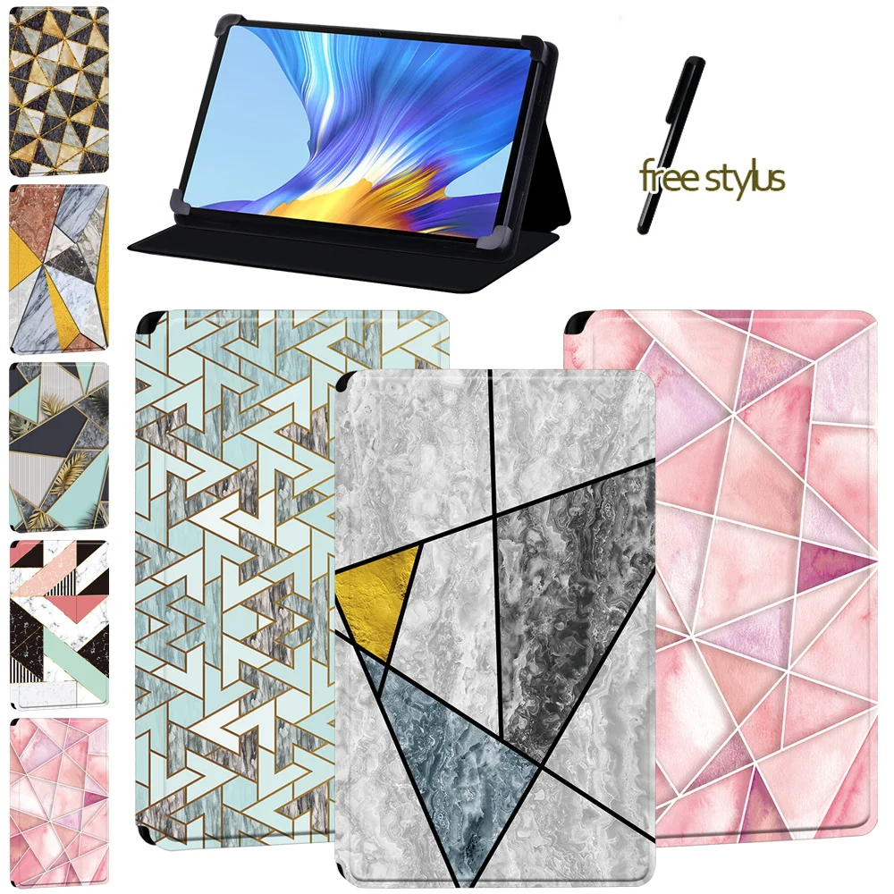 

Tablet Case for Huawei Enjoy Tablet 2 10.1/Honor V6/MatePad 10.4/MatePad 10.8/MatePad Pro 10.8/MatePad T8 Shape Pattern + Stylus