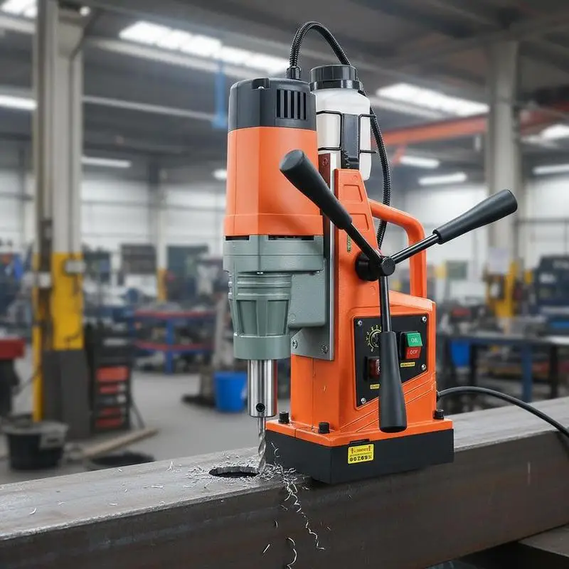 Bohrmaschine, 1550 W, 50 mm Bohrdurchmesser, 2922 lbf Leistung, Magnetbohrmaschine, 500 U/min, 10-Gang, elektrische Bohrmaschine für Metalloberflächen, für Industrie- und Heimwerkeranwendungen