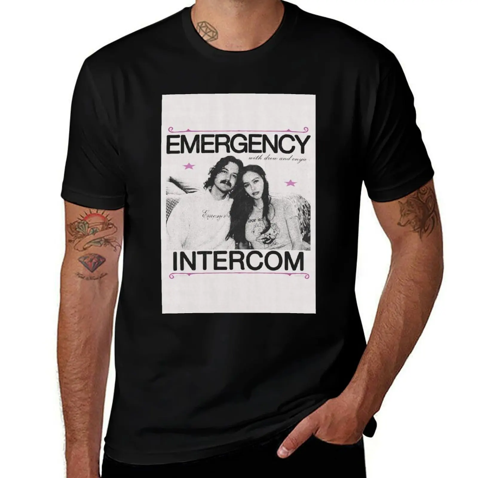 

Enya and Drew Emergency Intercom (pink) T-Shirt summer 2025 customizeds oversizeds Blouse t shirt men 100℅ cotton