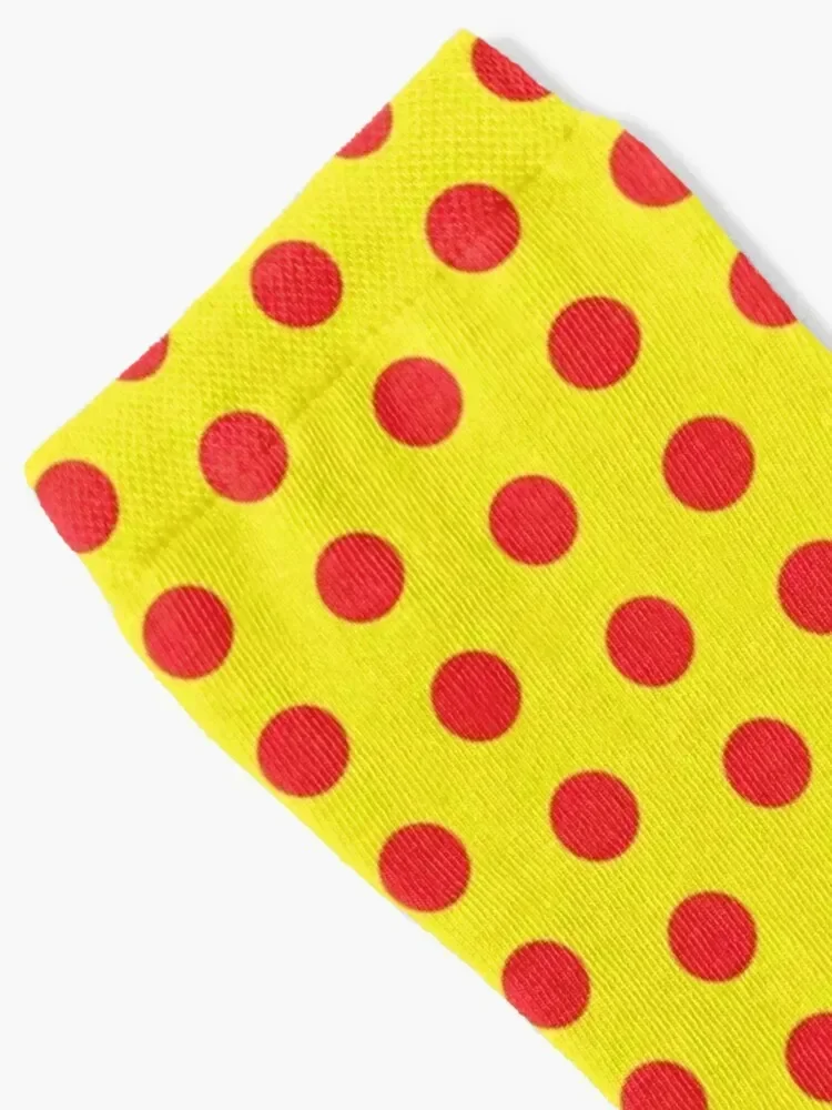 Classic Red and Yellow Polka Dot Pattern Socks fashionable christmas gifts Crossfit Socks Men's Women's