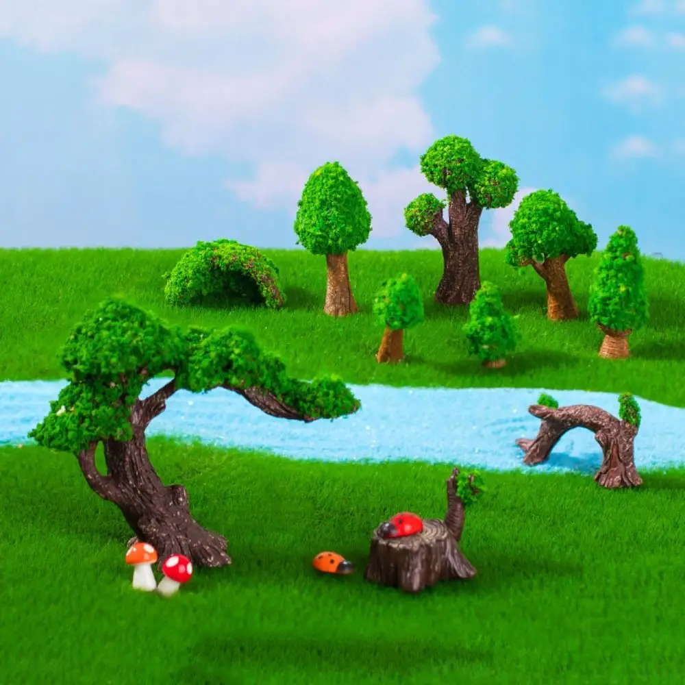 Decorative Artificial Mini Pine Tree Simulation Multiple Style Fairy Moss Micro Landscape Resin Lifelike