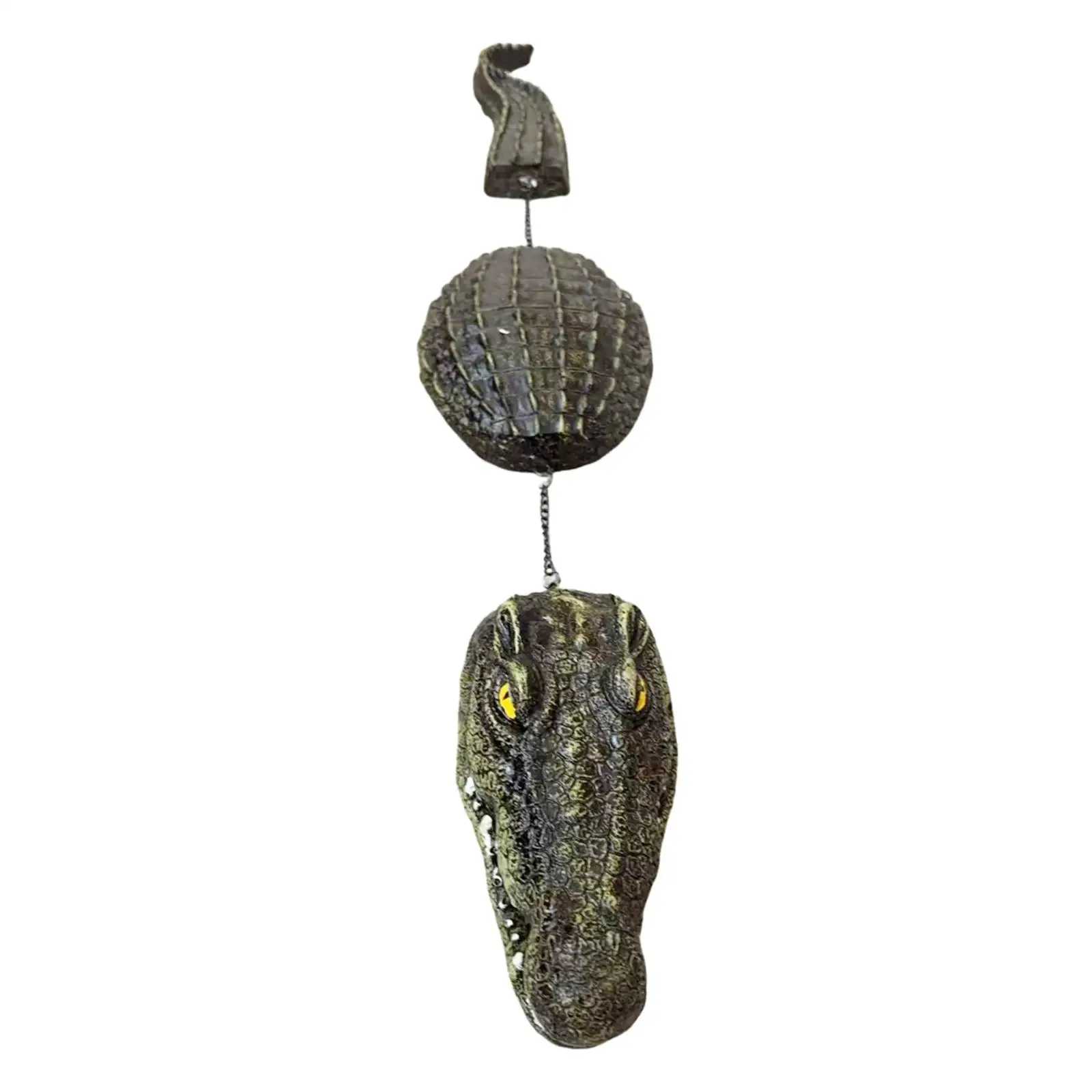 Pool Float Crocodile Decoy Sculpture Decorative Mischievous Toy Vivid Simulation Alligator Statue for Garden Lawn Outdoor