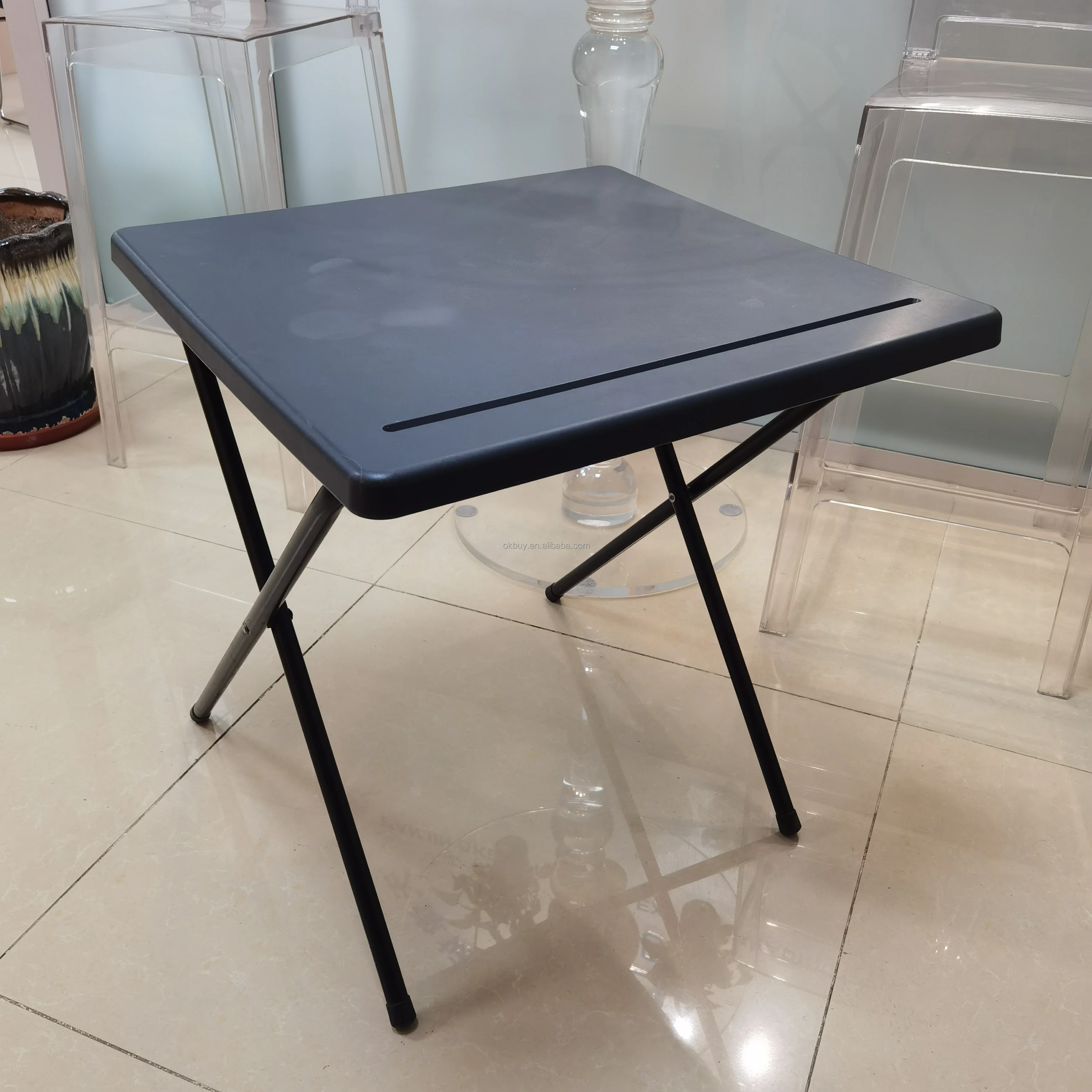 Wholesale plastic Folding School Study Table Folding Exam Reading desk With X Metal leg