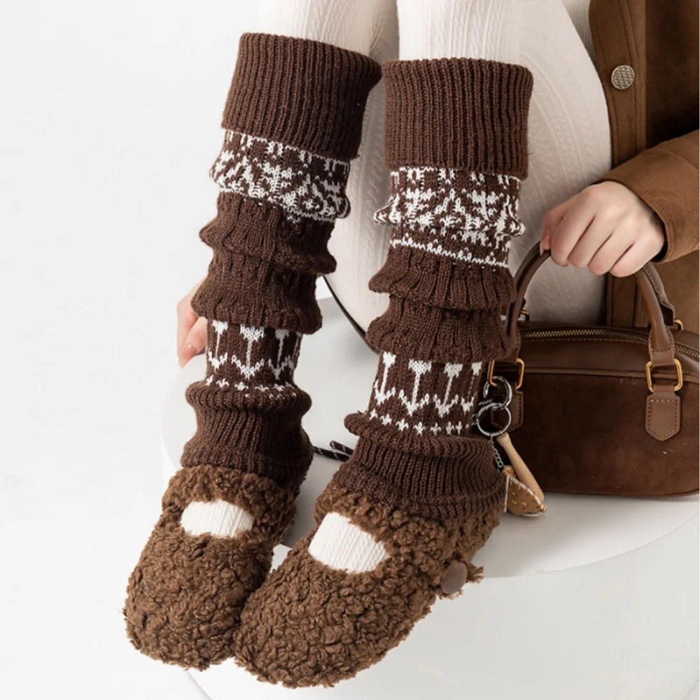 Retro Leg Warmer Versatile Knitted Leg Cover Leg Warmer Knitted For Dress Matching Jk Lolita Women