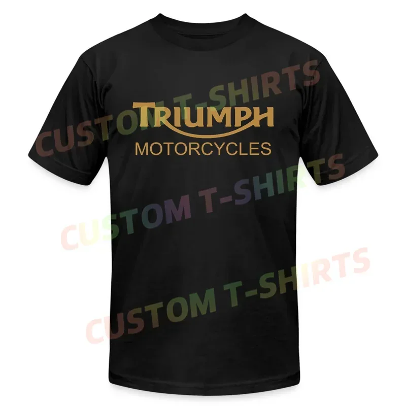 

2025 Men T Shirt Casual TTriumphs Motorcycle Retro T-shirt Graphic Summer Short Sleeves 100% Cotton S-3XL
