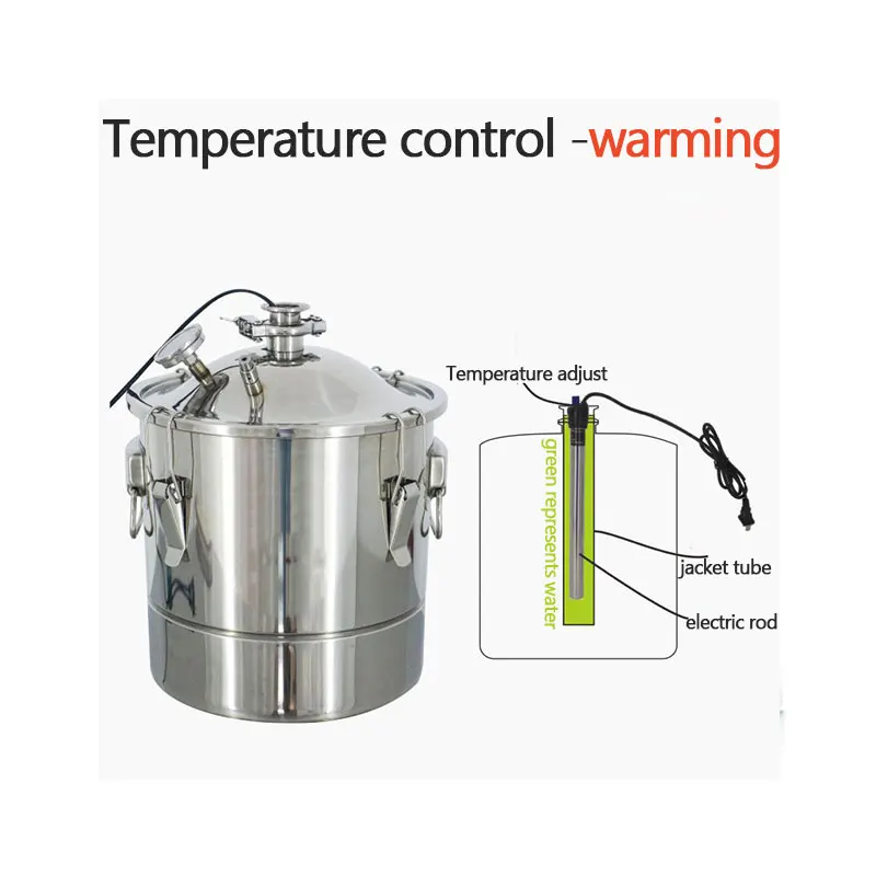 Wine Fermentation Bucket Beer Fermenters Stainless Tank Homebrewing Machine Brewing Pot Alcohol Barrel Ferment Equipment Kit