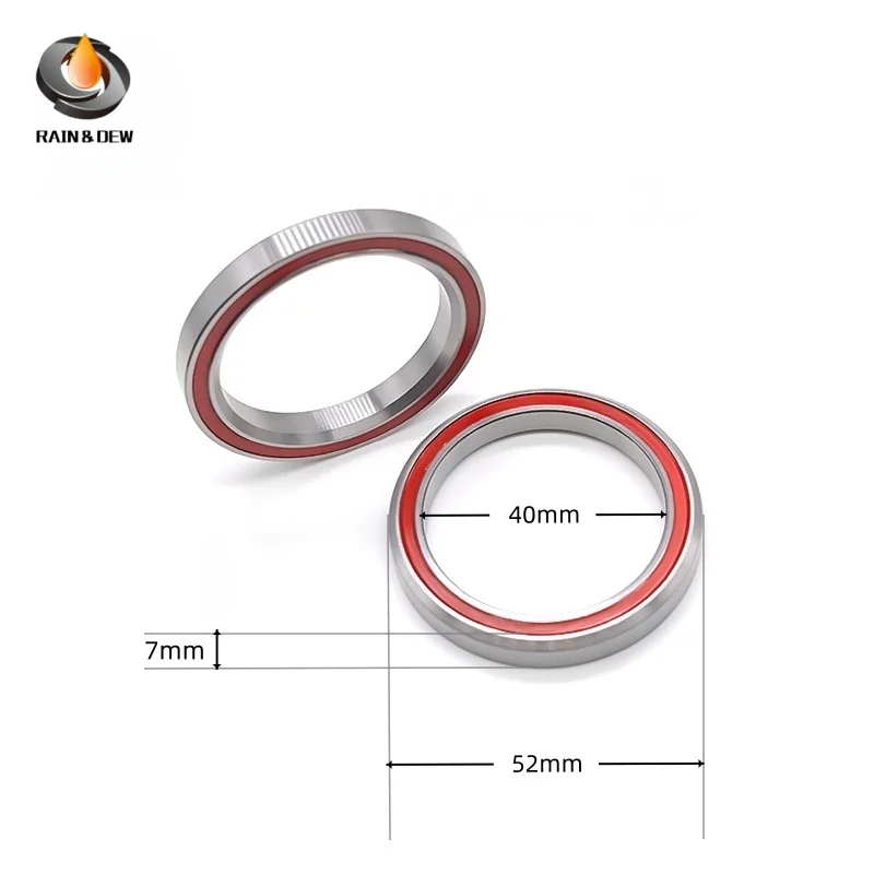 1/2/4/6PCS 45/45 Degree Chrome Steel Tapered Upper Lower Tapered Parts Repair MH-P16 H7-45/45 Bicycle Headset Bearing 40X52X7 mm