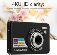 Cámara Digital para fotografía para niños, videocámara 4K UHD, 20X, 56MP, detección facial, enfoque automático, cámara con temporizador automático, cámara web con pantalla de 2,7 pulgadas