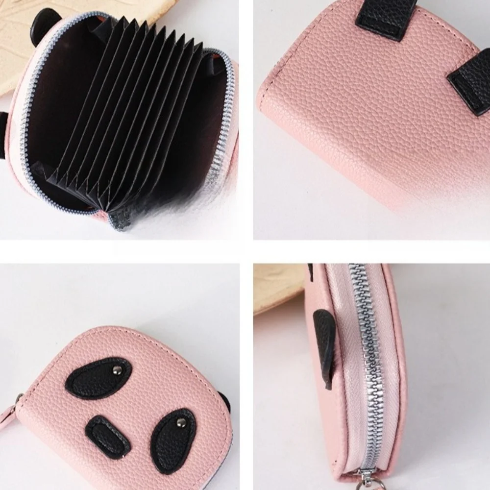 لطيف فتحات بطاقة متعددة الباندا حامل بطاقة سستة الكورية نمط بولي Leather الجلود محفظة نسائية للعملات المعدنية مخلب محفظة نسائية صغيرة في الهواء الطلق