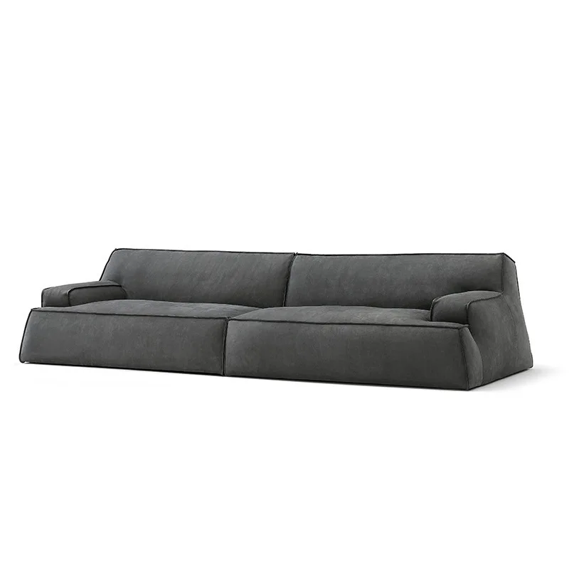 

Light luxury designer, three people in a straight row, matte technology cloth sofa