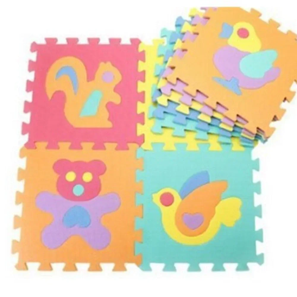 30x30x1cm 10Pcs Non-Slip Kids & Baby Play Mat Interlocking Alphabet & Numbers Floor Puzzle Colorful EVA Foam Soft Easy To Clean