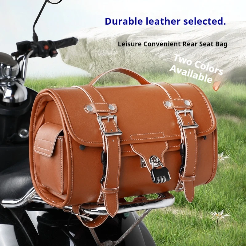 

Retro Universal Electric Motorcycle Rear Tail Bag Hanging Bag Pedal Battery Carriage Shelf Bag Motorcycle Accessories Luggage