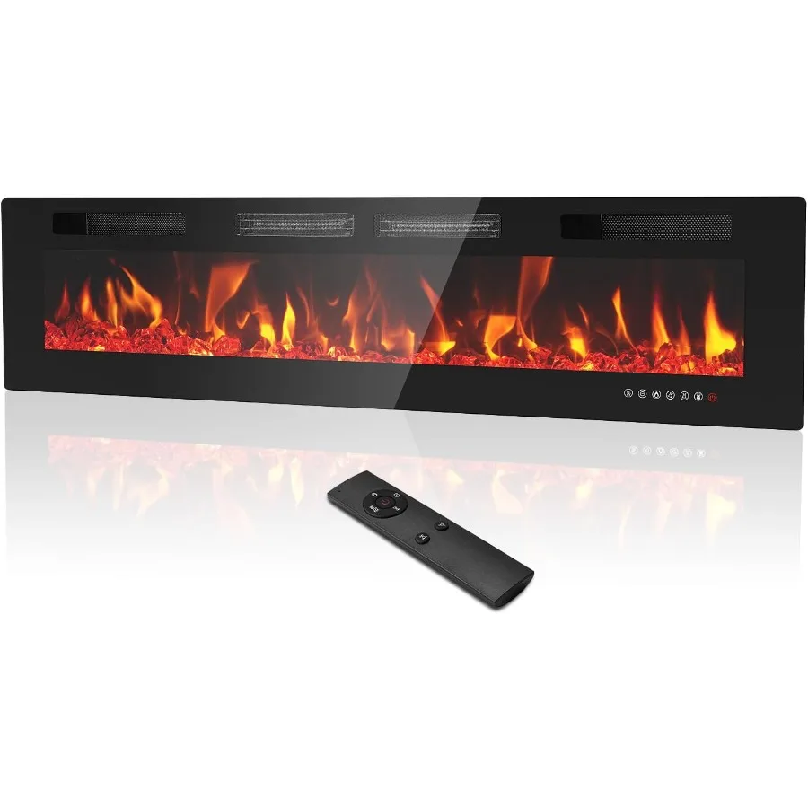 

72-электрическая каминная вставка с ультратонким дизайном и двойными тепловыми вентиляторами для эффективного отопления в помещении, встраиваемой установке с 12 шт.