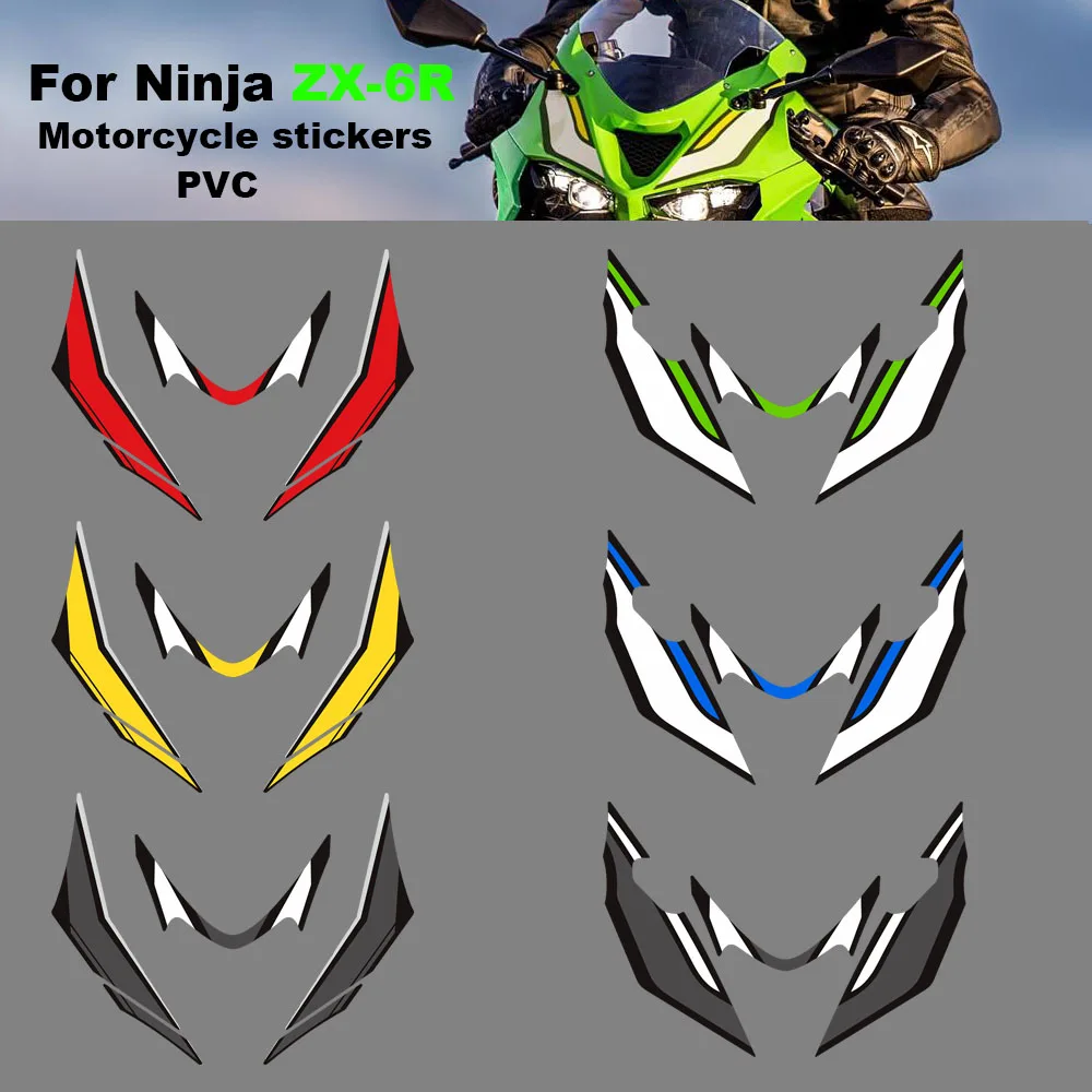 

Motorcycle Front Windshield windscreen panel Fairing wind deflector stickers PVC kit For kawasaki Ninja ZX-6R ZX6R ZX - 6R