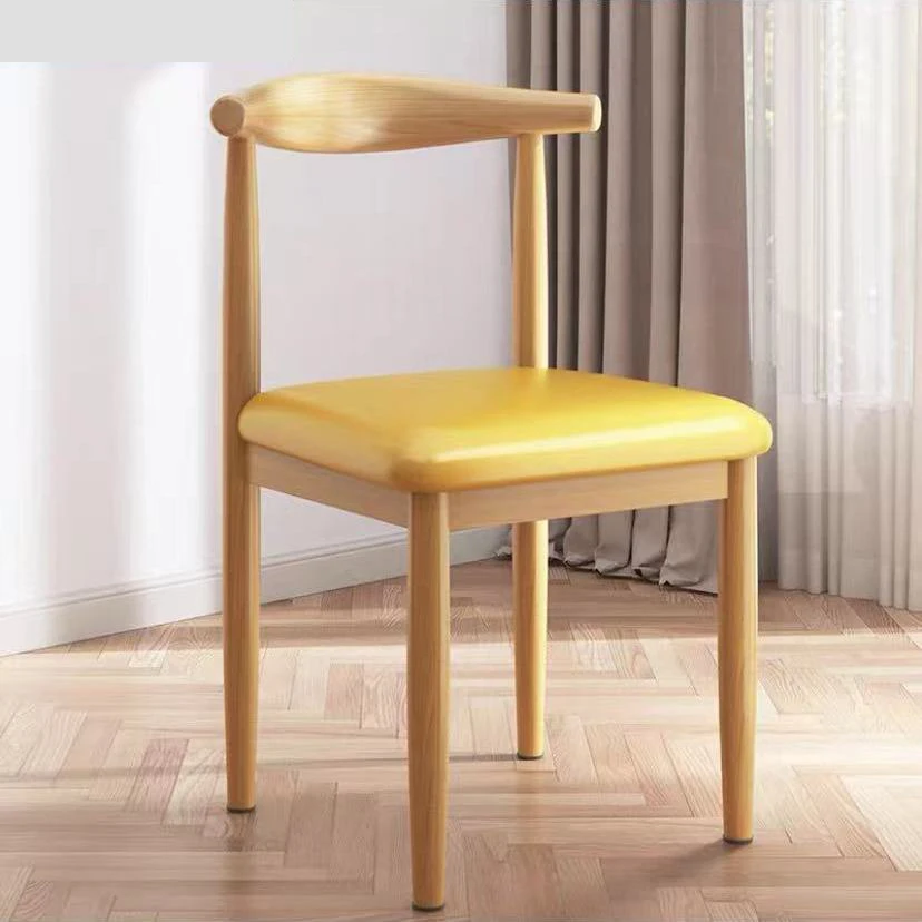 Nieuwe Leren Kussen Stoelen Mode Buffet Hoge Keuken Dineren Houten Stoelen Lederen Kussen Stoelen Voor Thuis