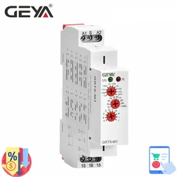 GRT8-M Multi Function Timer Relay with 10 Function Choices AC DC 12V 24V 220V 230V Time Relay GEYA Factory