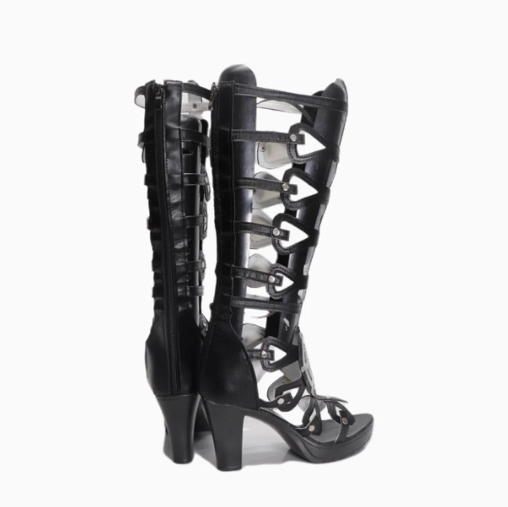 Unissex anime cos albedo cosplay trajes sapatos botas halloween tamanho personalizado