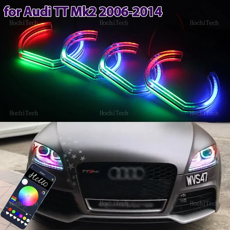 

New Style with turn signal Light for AUDI TT Mk2 2006-2014 Dynamic Car-styling multi-colored App control LED Rings