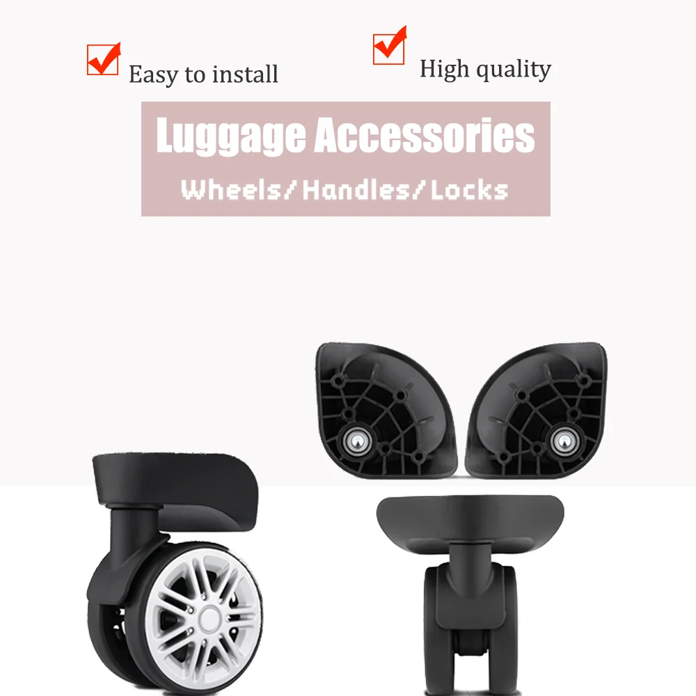 Noise W291 Reducing Suitcase Wheels, Silent Spinner Caster Replacement for Luggage