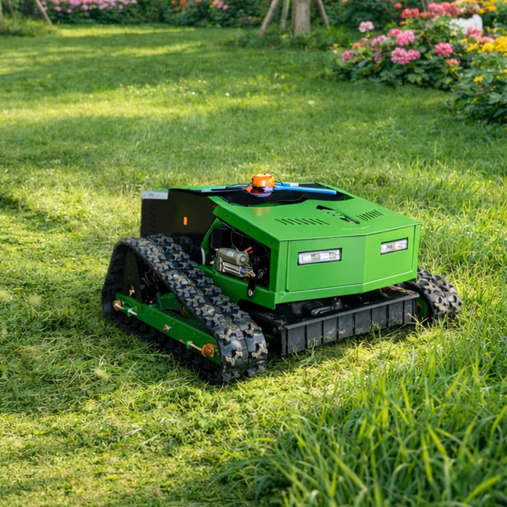

High Quality Remote Control Lawn Mower Crawler with Push Shovel Can Shovel Snow High Horsepower Multi-function Lawn Mower Robot