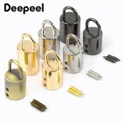 Deepeel-hebillas de Metal de 11/14mm, cierre de bloqueo de cordón con borla, tapón de cuerda, hebilla colgante, correa para bolso, gancho, accesorios de Hardware, 10/20 piezas