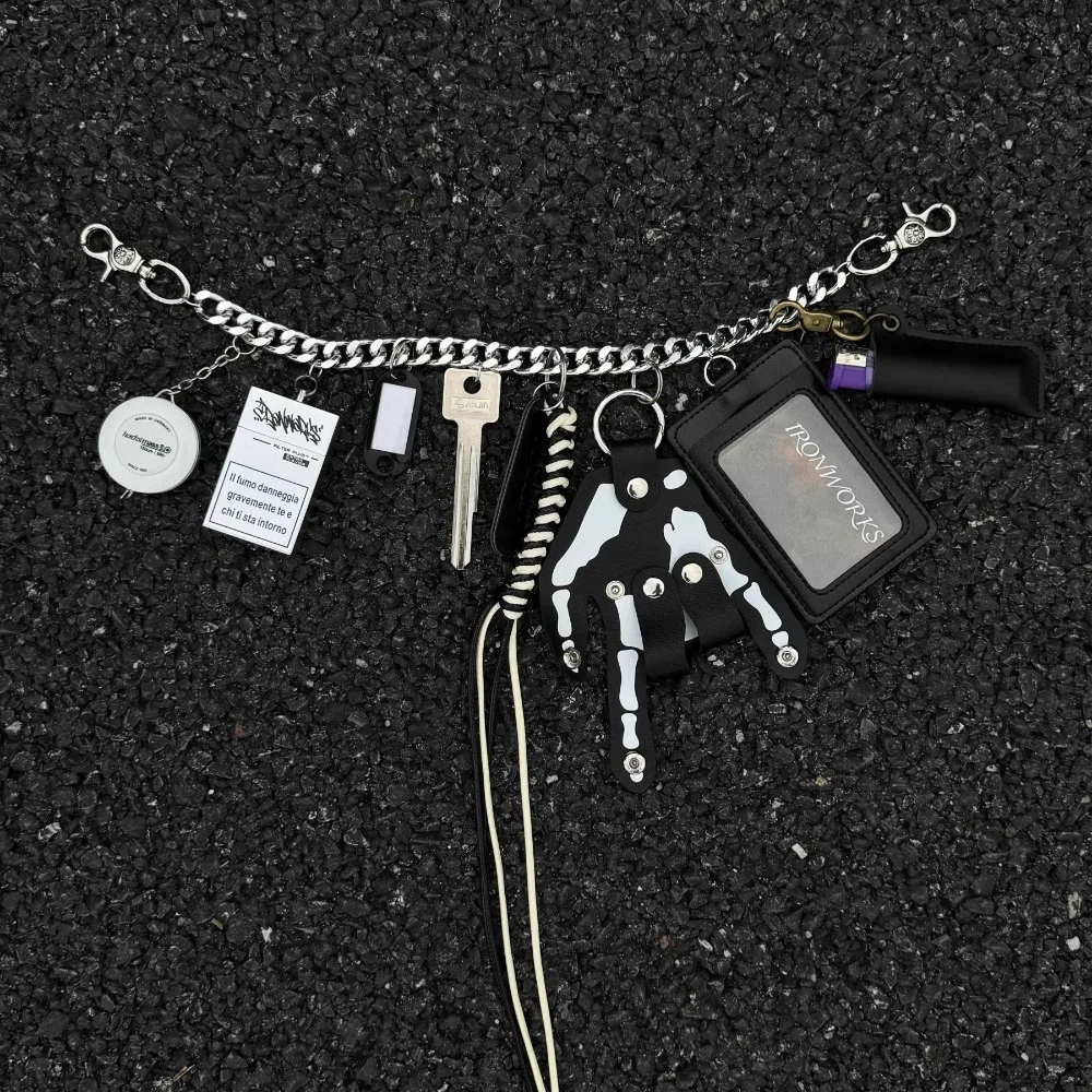 

Креативная поясная цепочка в виде скелета на ладони, брелок ручной работы, подвеска, модные аксессуары для туалета