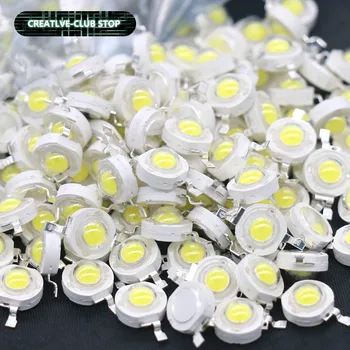 50pcs 1W 3W haute puissance LED Diode électroluminescente LED puce SMD blanc jaune chaud/Neutre/blanc froid pour projecteur Downlight lampe