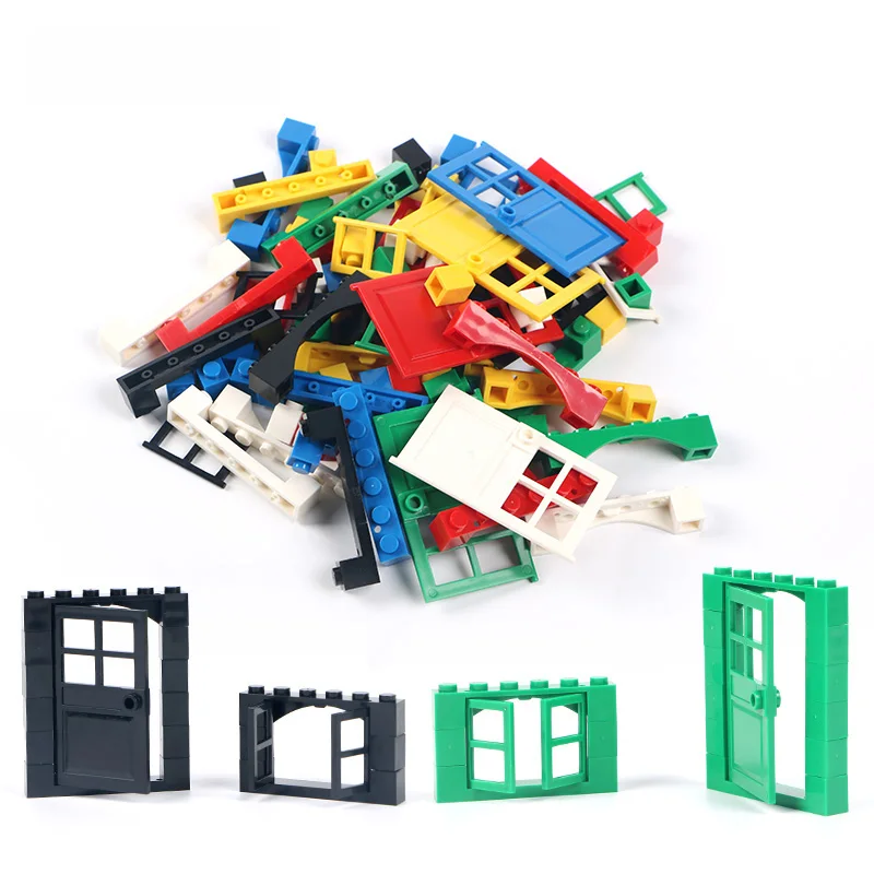 102pcs DIY Building Blocks Set for Kids - Door & Window Brick City Architect Educational Toy Compatible with Major Brands