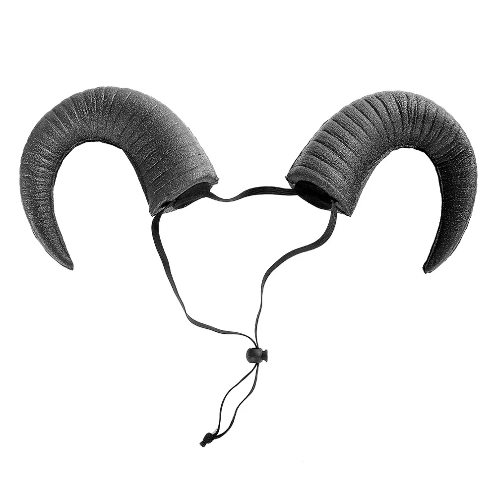 Funny Adjustable Cow Horn Headdress Costume Props Halloween Carnival Party Spooky Props