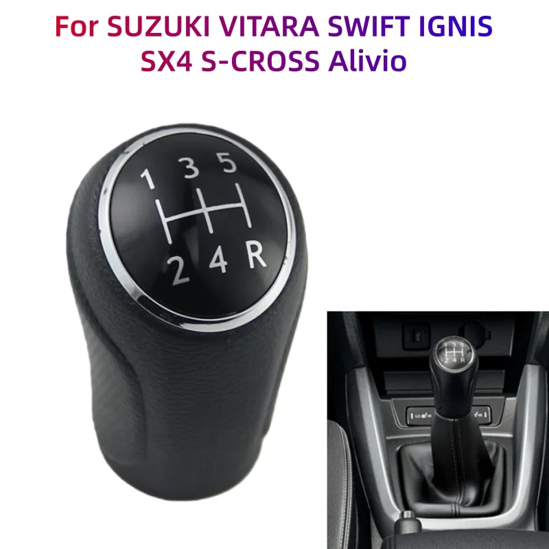 5 Speed Black for Suzuki  SX4 S-Cross Vitara Swift Iginis Alivio Ciaz 28113-78M00 Gear Shift Knob Pen Cars Styling Accessories