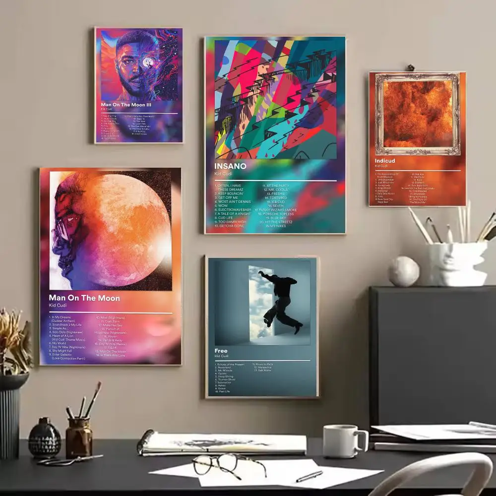 Alternative Hip Hop K-Kid Cudi Poster Minimalist Modern Wall Art — Perfect for High-End Bedrooms and Home Decor