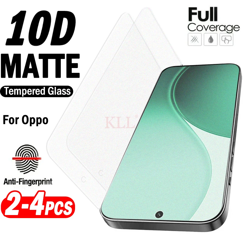 

2-4pcs Anti Fingerprint Matte Protective Glass for Oppo Reno15 15C 14 13 Pro 12 11 F FS Reno8 Pro+ Frosted Screen Protectors