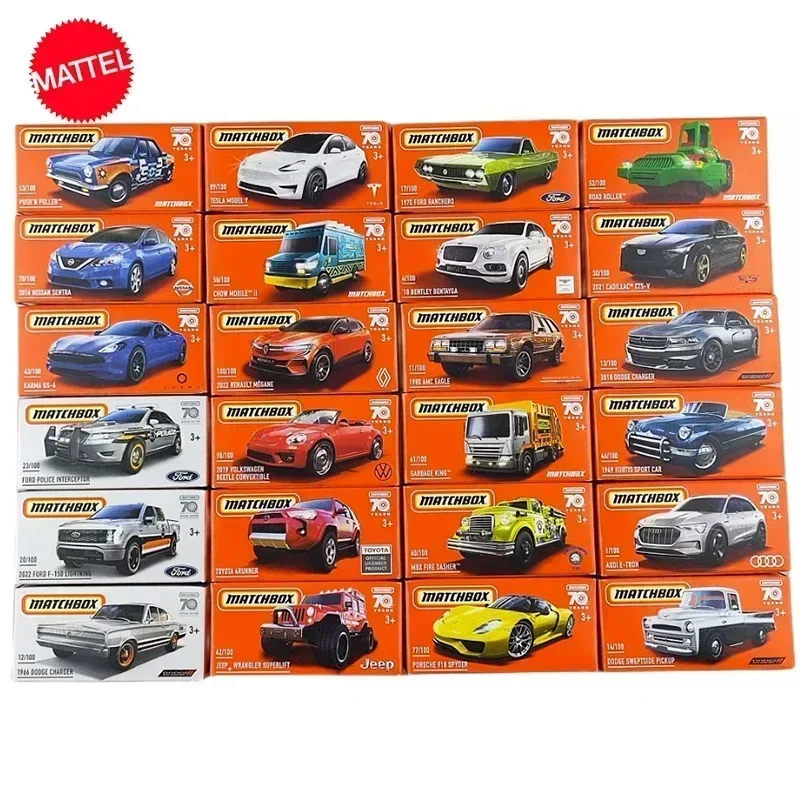 Original Streichholz schachtel Auto Legierung 1:64 Druckguss neue Tesla Colol Box 70. Jubiläum Modellbau Fahrzeug Spielzeug für Jungen Sammler