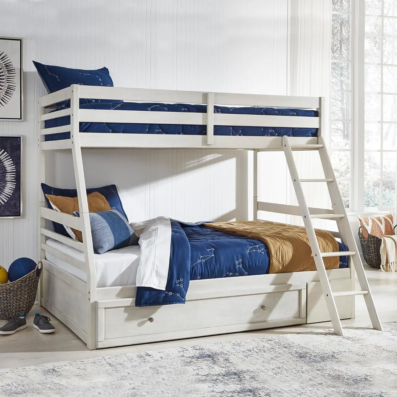 Twin Over Full Bunk Bed with Storage, Customized