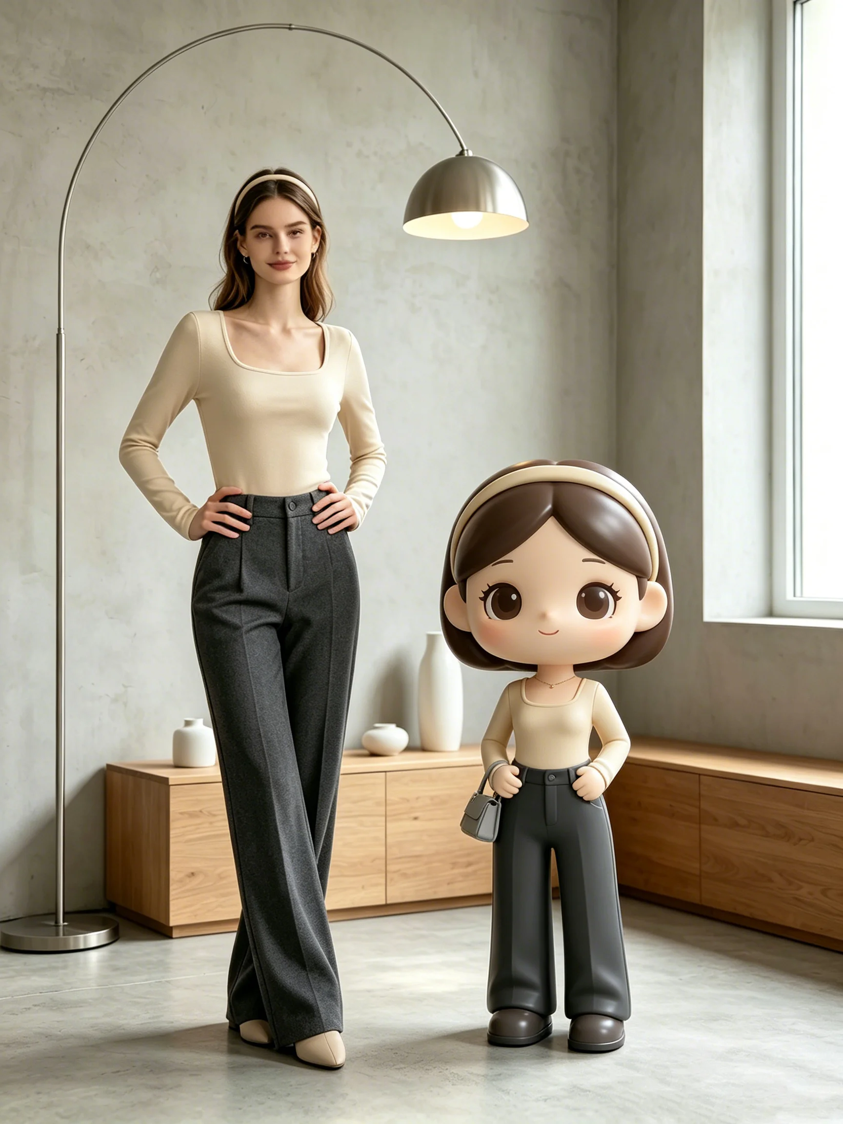 Women's 3-Piece Casual Long Sleeve T-Shirt Set Square Neck Solid Color Comfortable Short Top Ensemble
