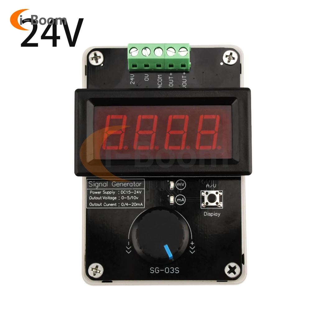 1PC 0-20mA/4-20mA 0-10V Signal Generator Adjustable Current Voltage Simulator Transmitter Recorder Signal Generator DC24V