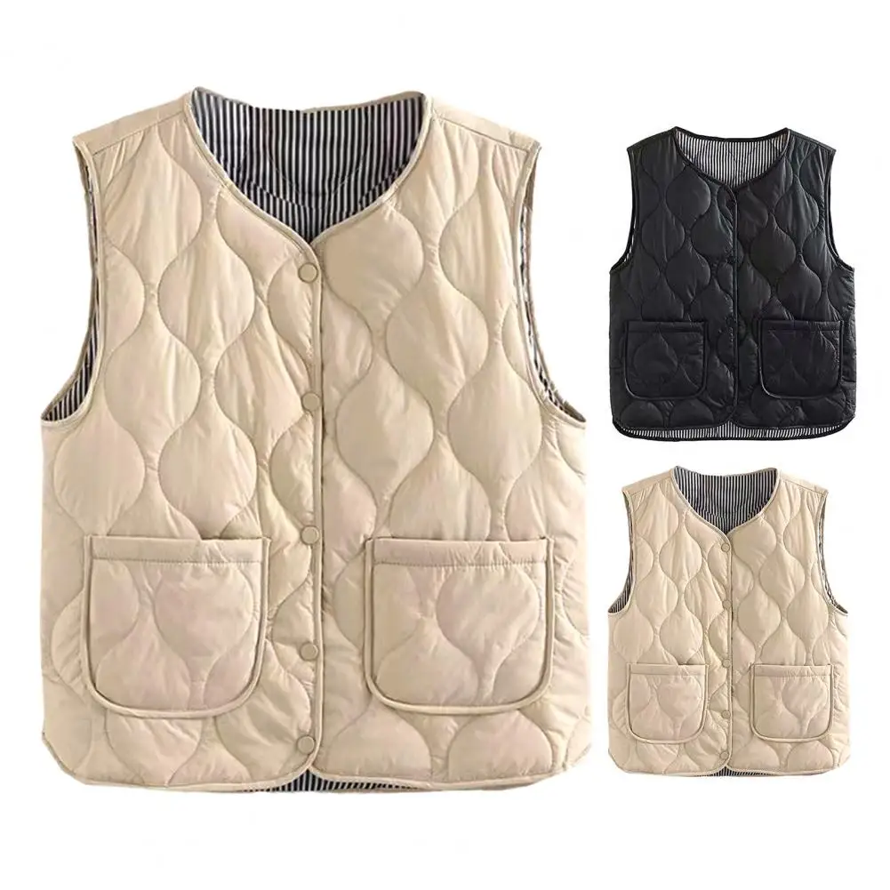 Women's Warm Vests Ultra Light Down Vest Women Two Ways Waistcoat Portable Warm Sleeveless Winter Liner With Storage Bag ﻿Coat