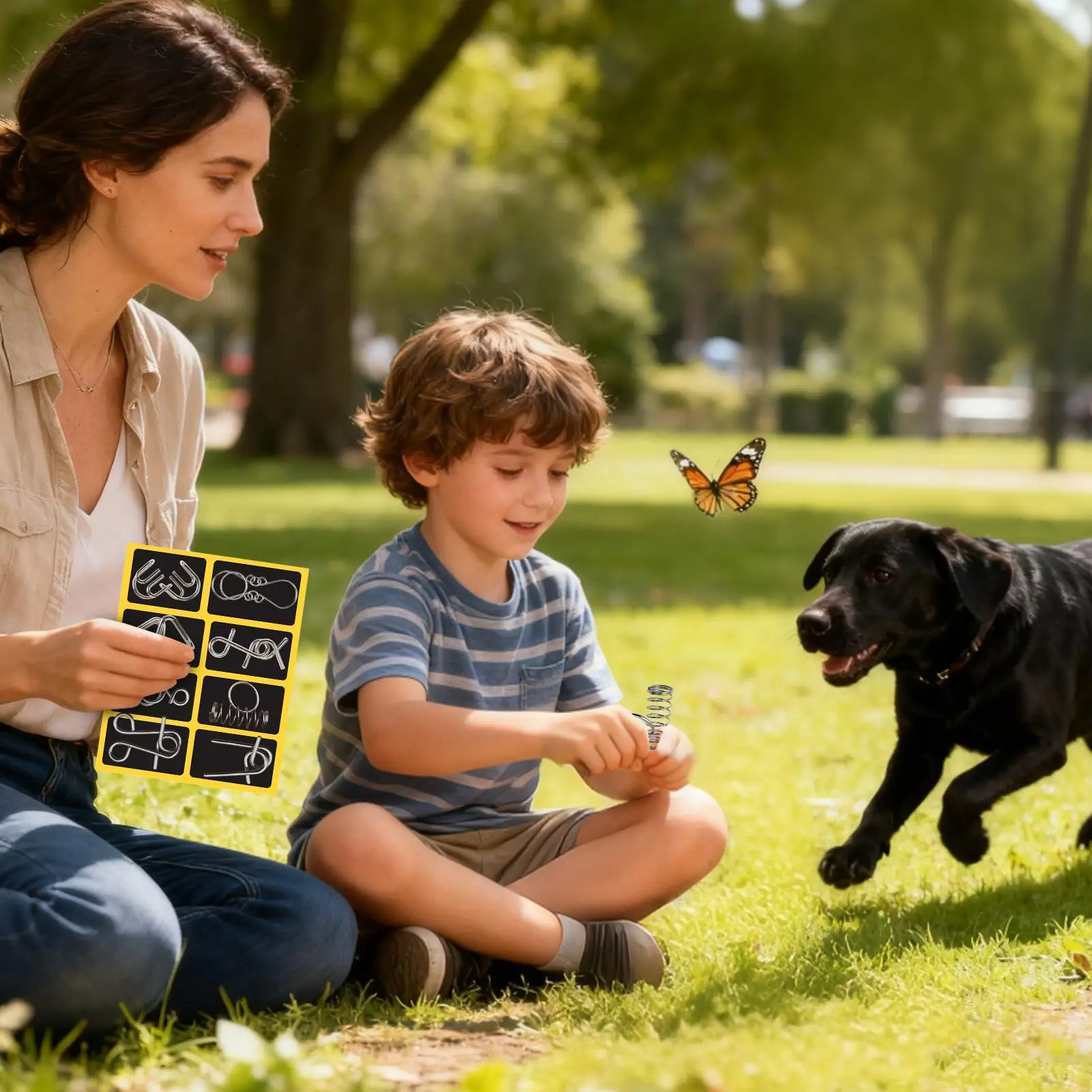Metallpuzzles, Lernspielzeug, Geiststestspiel, 16-teilig, Intelligenztest, Denksportaufgabe, Draht, Metallpuzzles für Zuhause, Büro, Schule